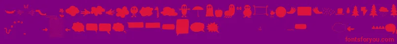 Albusfriends Font – Red Fonts on Purple Background