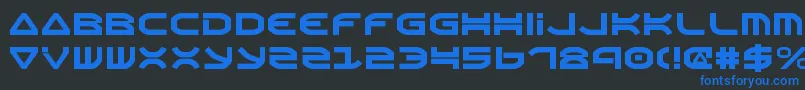 Oberonv2 Font – Blue Fonts on Black Background