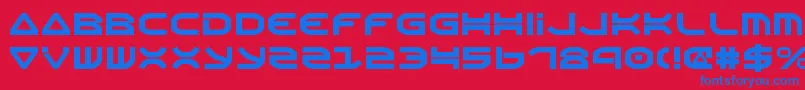 Oberonv2 Font – Blue Fonts on Red Background