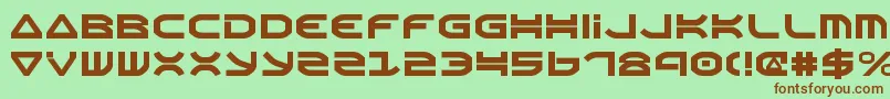 Шрифт Oberonv2 – коричневые шрифты на зелёном фоне