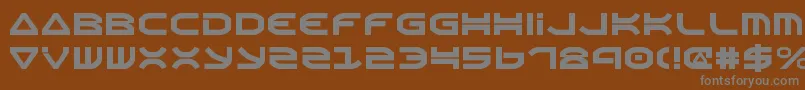 Oberonv2 Font – Gray Fonts on Brown Background