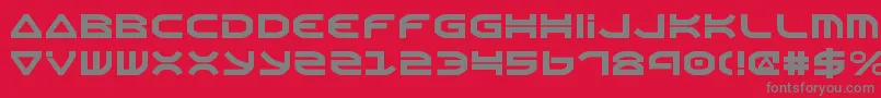Oberonv2 Font – Gray Fonts on Red Background