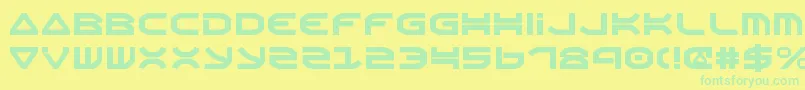 Oberonv2 Font – Green Fonts on Yellow Background