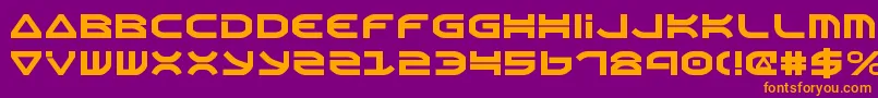 Oberonv2 Font – Orange Fonts on Purple Background