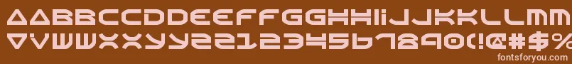 Oberonv2 Font – Pink Fonts on Brown Background