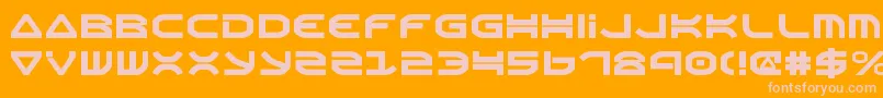 Oberonv2 Font – Pink Fonts on Orange Background