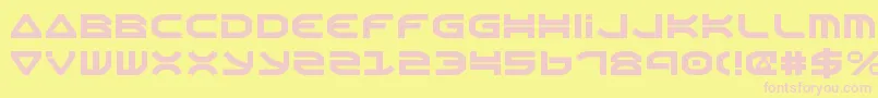フォントOberonv2 – ピンクのフォント、黄色の背景