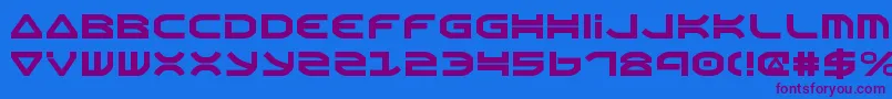 Oberonv2 Font – Purple Fonts on Blue Background