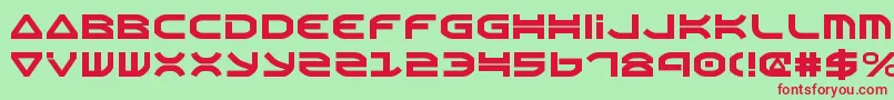 Oberonv2-fontti – punaiset fontit vihreällä taustalla