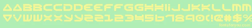 Oberonv2 Font – Yellow Fonts on Green Background
