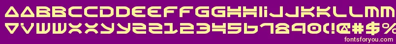 Oberonv2 Font – Yellow Fonts on Purple Background