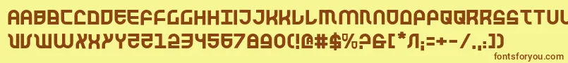 Trektrooper Font – Brown Fonts on Yellow Background