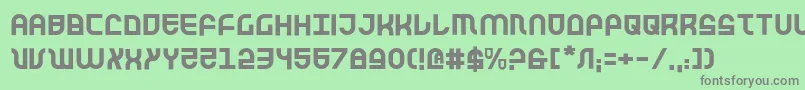 Trektrooper Font – Gray Fonts on Green Background