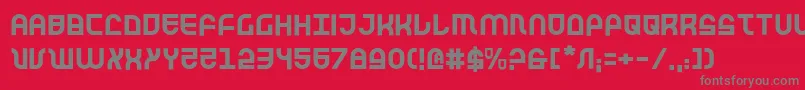 Trektrooper Font – Gray Fonts on Red Background