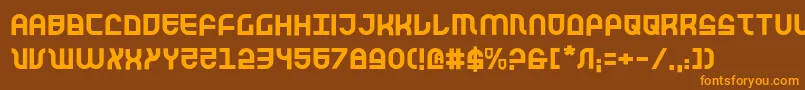 Trektrooper Font – Orange Fonts on Brown Background