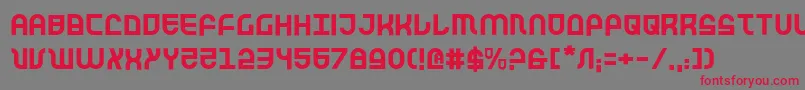 Trektrooper Font – Red Fonts on Gray Background