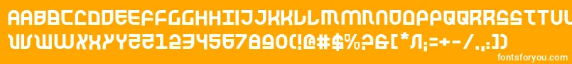 Trektrooper Font – White Fonts on Orange Background