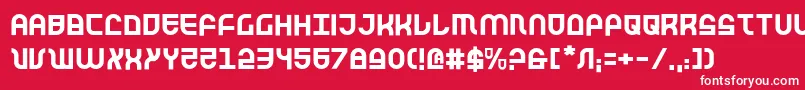 Trektrooper Font – White Fonts on Red Background