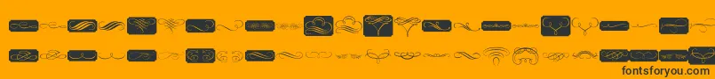 PrtVignette1 Font – Black Fonts on Orange Background