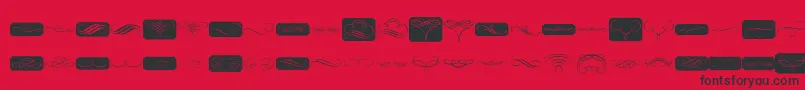PrtVignette1 Font – Black Fonts on Red Background