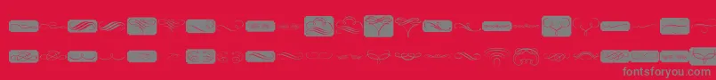 PrtVignette1 Font – Gray Fonts on Red Background