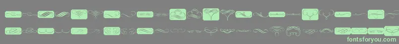 fuente PrtVignette1 – Fuentes Verdes Sobre Fondo Gris