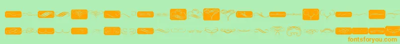 PrtVignette1 Font – Orange Fonts on Green Background