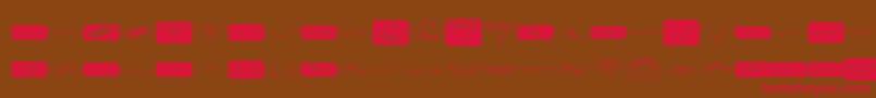 PrtVignette1 Font – Red Fonts on Brown Background