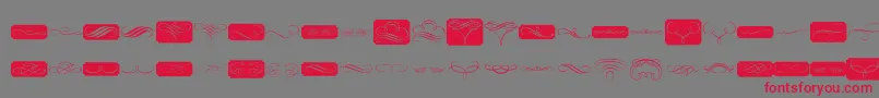 PrtVignette1 Font – Red Fonts on Gray Background