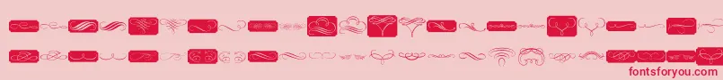 PrtVignette1 Font – Red Fonts on Pink Background