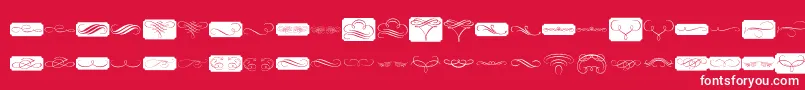 PrtVignette1 Font – White Fonts on Red Background