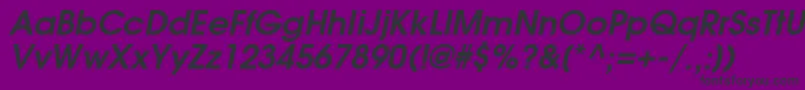 フォントAgavalancheBoldOblique – 紫の背景に黒い文字
