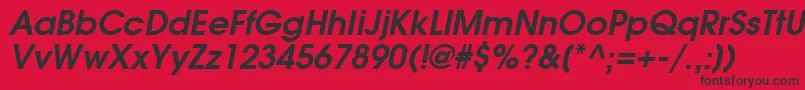 AgavalancheBoldOblique Font – Black Fonts on Red Background