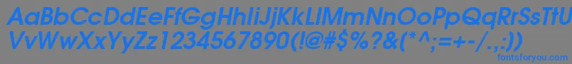 AgavalancheBoldOblique Font – Blue Fonts on Gray Background
