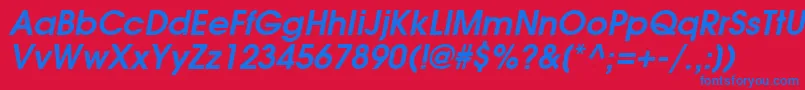 AgavalancheBoldOblique Font – Blue Fonts on Red Background