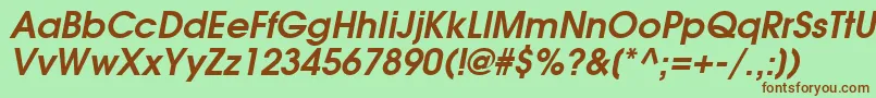 AgavalancheBoldOblique Font – Brown Fonts on Green Background