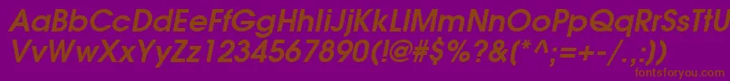 AgavalancheBoldOblique Font – Brown Fonts on Purple Background