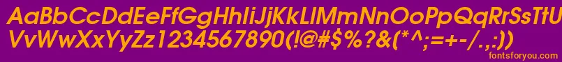 AgavalancheBoldOblique Font – Orange Fonts on Purple Background