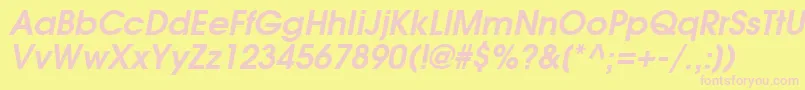 AgavalancheBoldOblique Font – Pink Fonts on Yellow Background