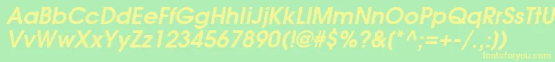 AgavalancheBoldOblique Font – Yellow Fonts on Green Background