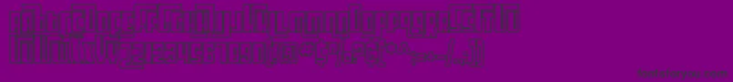 SfCosmicAgeOutline Font – Black Fonts on Purple Background