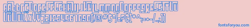 SfCosmicAgeOutline Font – Blue Fonts on Pink Background