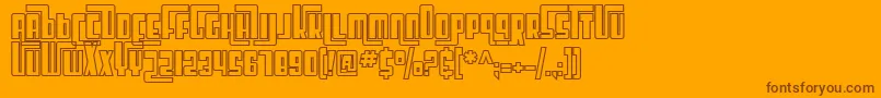Подробнее о шрифте SfCosmicAgeOutline Шрифт SfCosmicAgeOutline – коричневые шрифты на оранжевом фоне