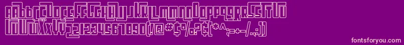 SfCosmicAgeOutline Font – Pink Fonts on Purple Background
