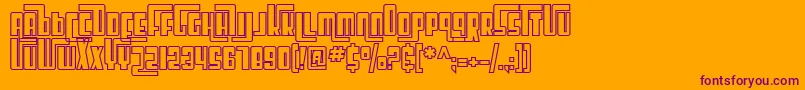 SfCosmicAgeOutline Font – Purple Fonts on Orange Background