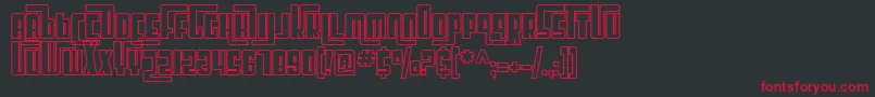 SfCosmicAgeOutline Font – Red Fonts on Black Background