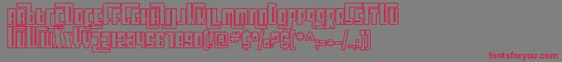 SfCosmicAgeOutline Font – Red Fonts on Gray Background