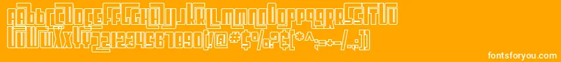 More about SfCosmicAgeOutline Font SfCosmicAgeOutline Font – White Fonts on Orange Background