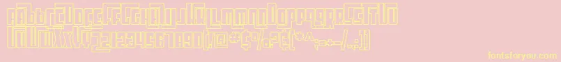 SfCosmicAgeOutline Font – Yellow Fonts on Pink Background