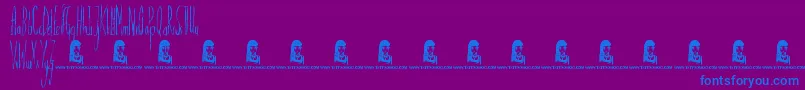 PersonalDelinquent Font – Blue Fonts on Purple Background